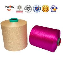 fly knitting shoe material 150 denier polyester yarn semi dull textured yarn
